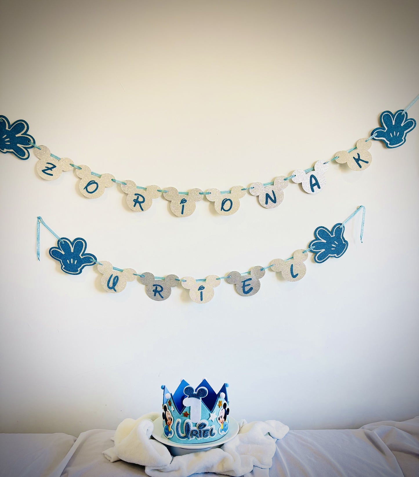 Corona cumpleaños Mickey bebe